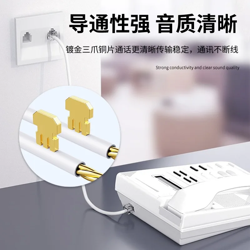 Conector RJ11 chapado en oro 6P4C – Terminal telefónico modular macho - imagen 5
