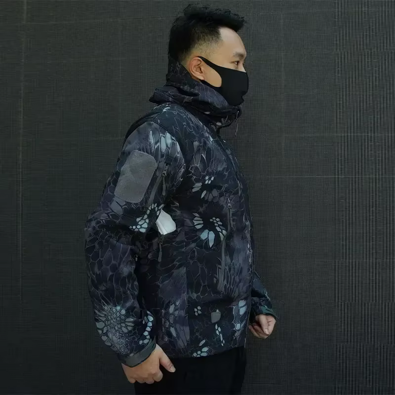 Chaqueta impermeable hombre estampado pitón invierno exterior - imagen 5