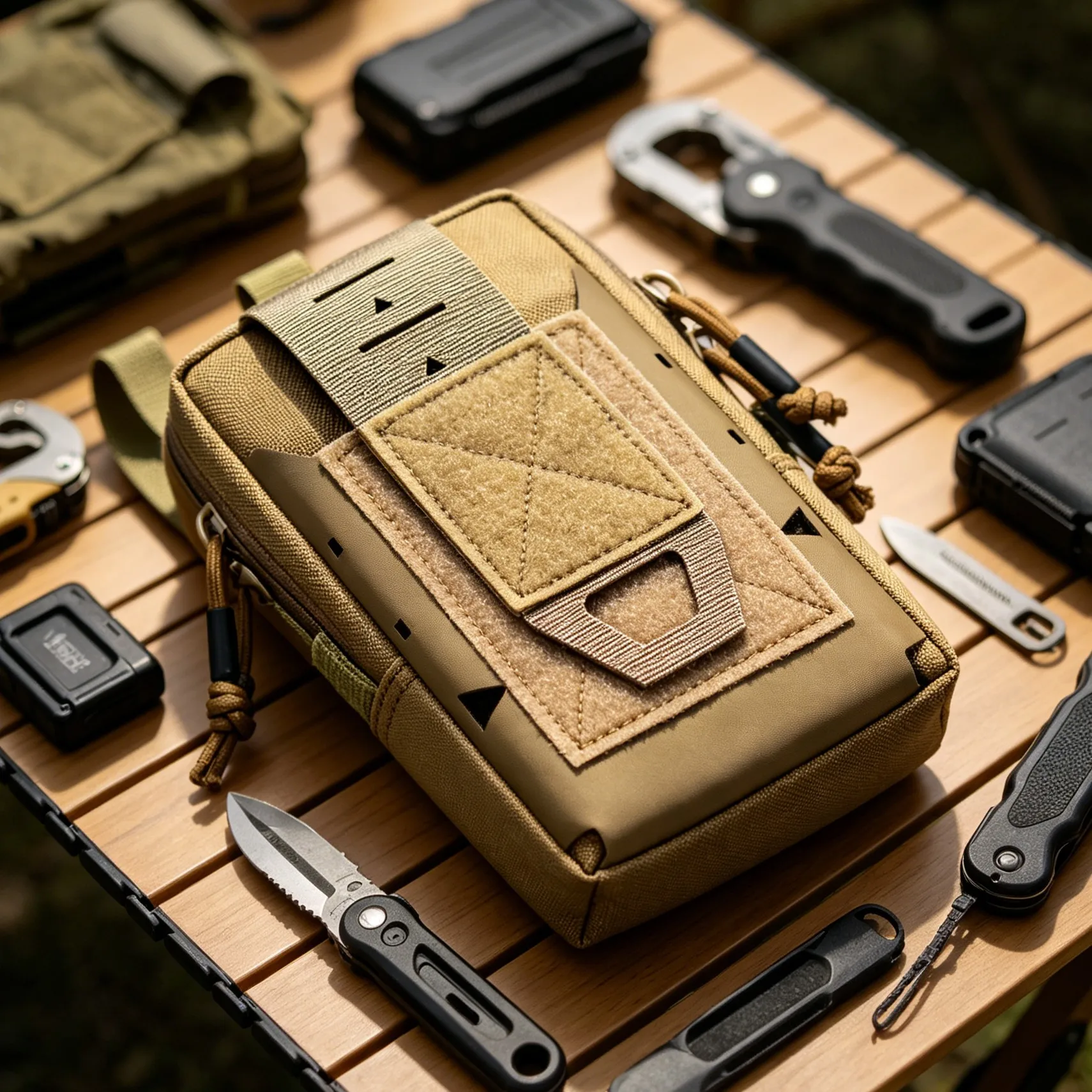 Bolsa EDC táctica compacta impermeable de nailon para cintura - imagen 3