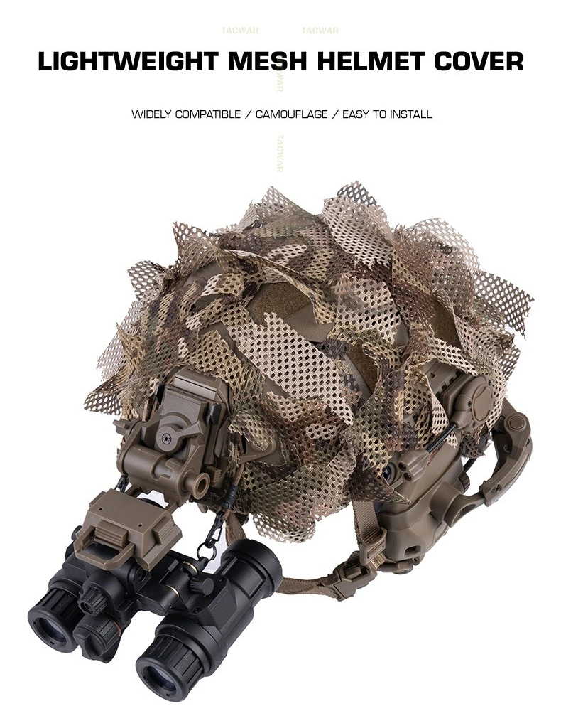 Funda de casco camuflaje malla