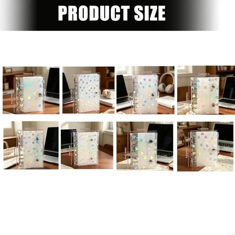 Carpeta PVC transparente plegable 5 agujeros con páginas recargables - imagen 3