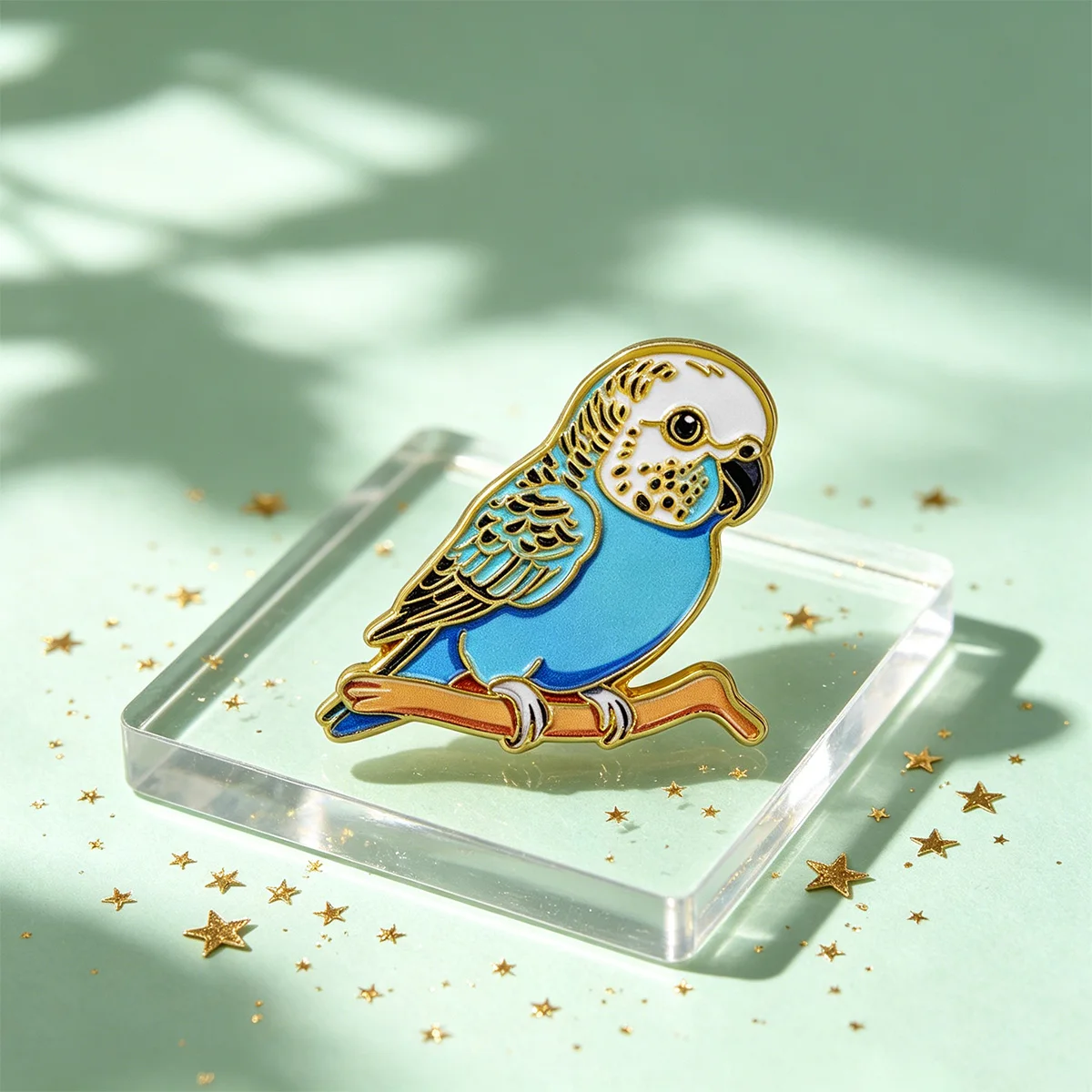 Pin de esmalte loro metálico para chaquetas y mochilas - imagen 3