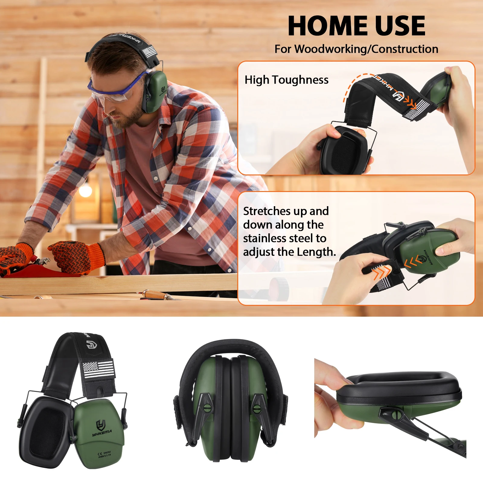 Auriculares tácticos antibruido – Protección auditiva para caza y tiro - imagen 4