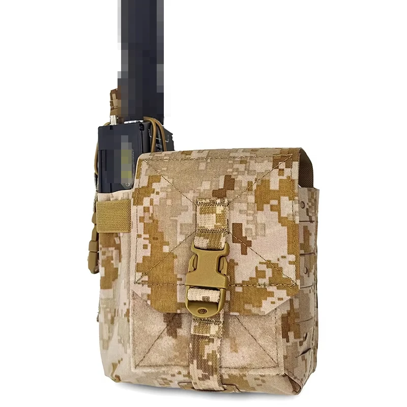 Bolsa radio táctica MOLLE para walkie talkie y cargadores Airsoft - imagen 3