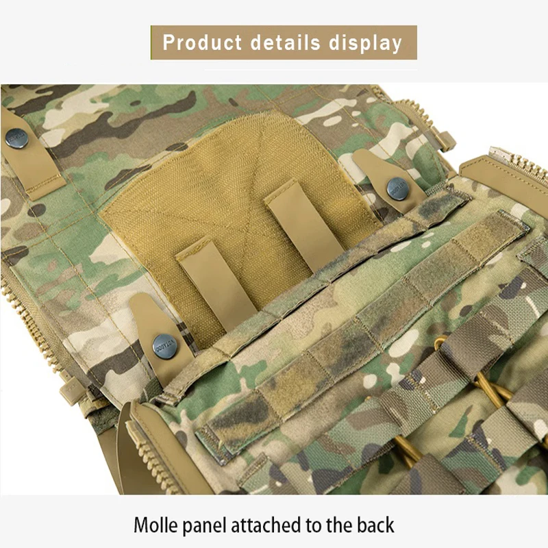 VOTAGOO pouch táctico con cremallera para panel JPC compatible MOLLE - imagen 3