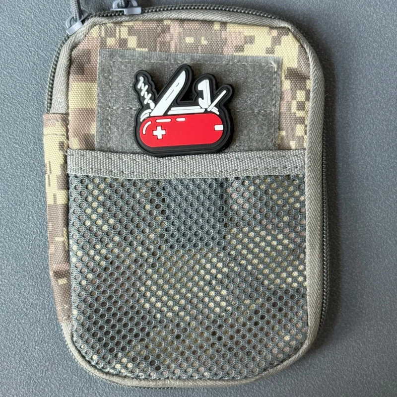 Parche táctico PVC de insignia moral con velcro para brazalete