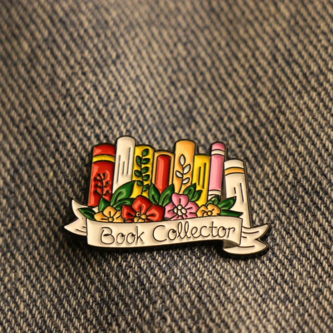 Broche literario con diseño de libros, regalo para amantes