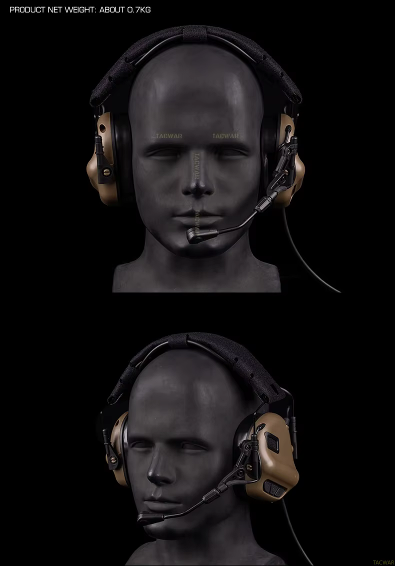 Auriculares TH7 con adaptador para casco visto lateral