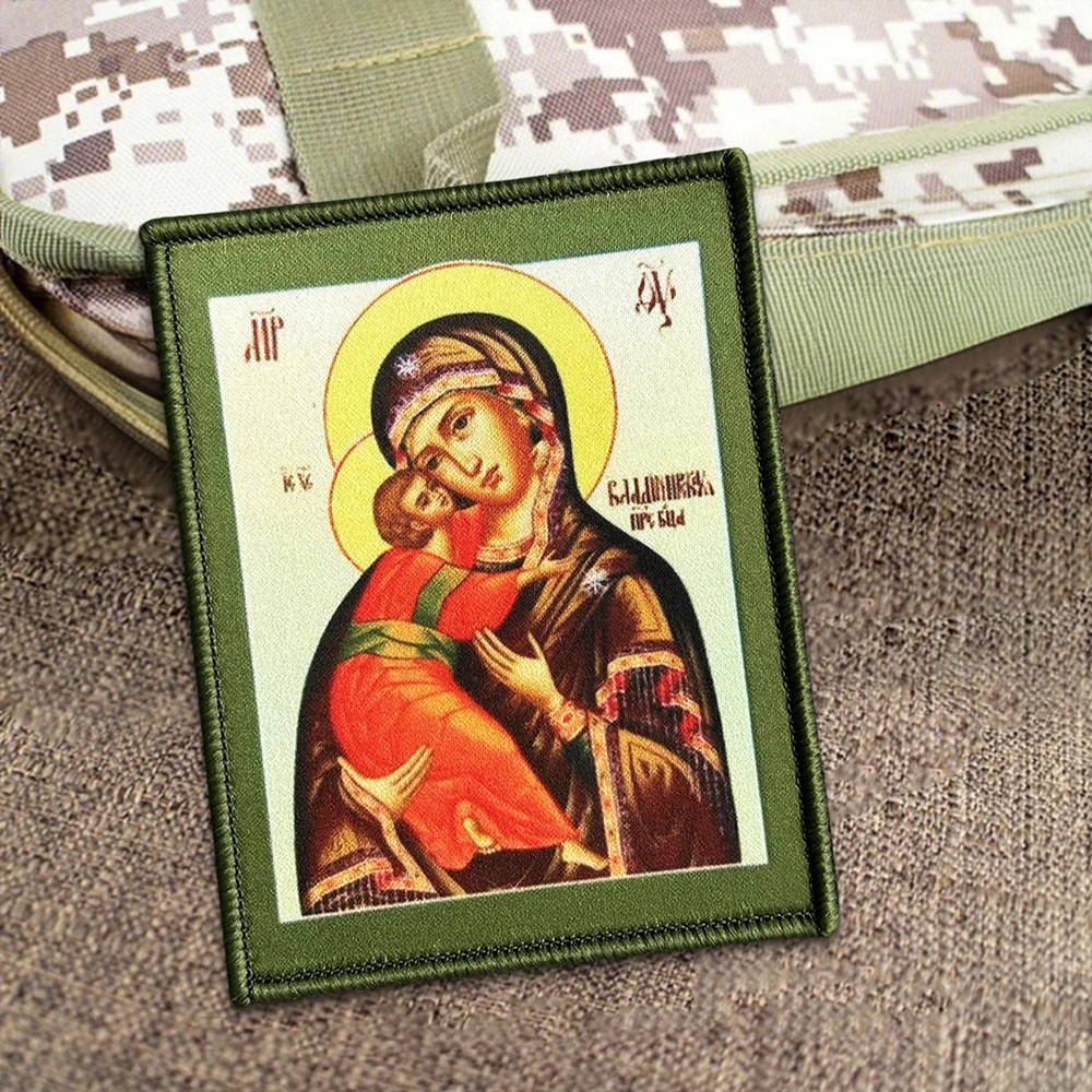 Parche termoadhesivo Virgen María ortodoxo Vladimir chaleco táctico - imagen 2