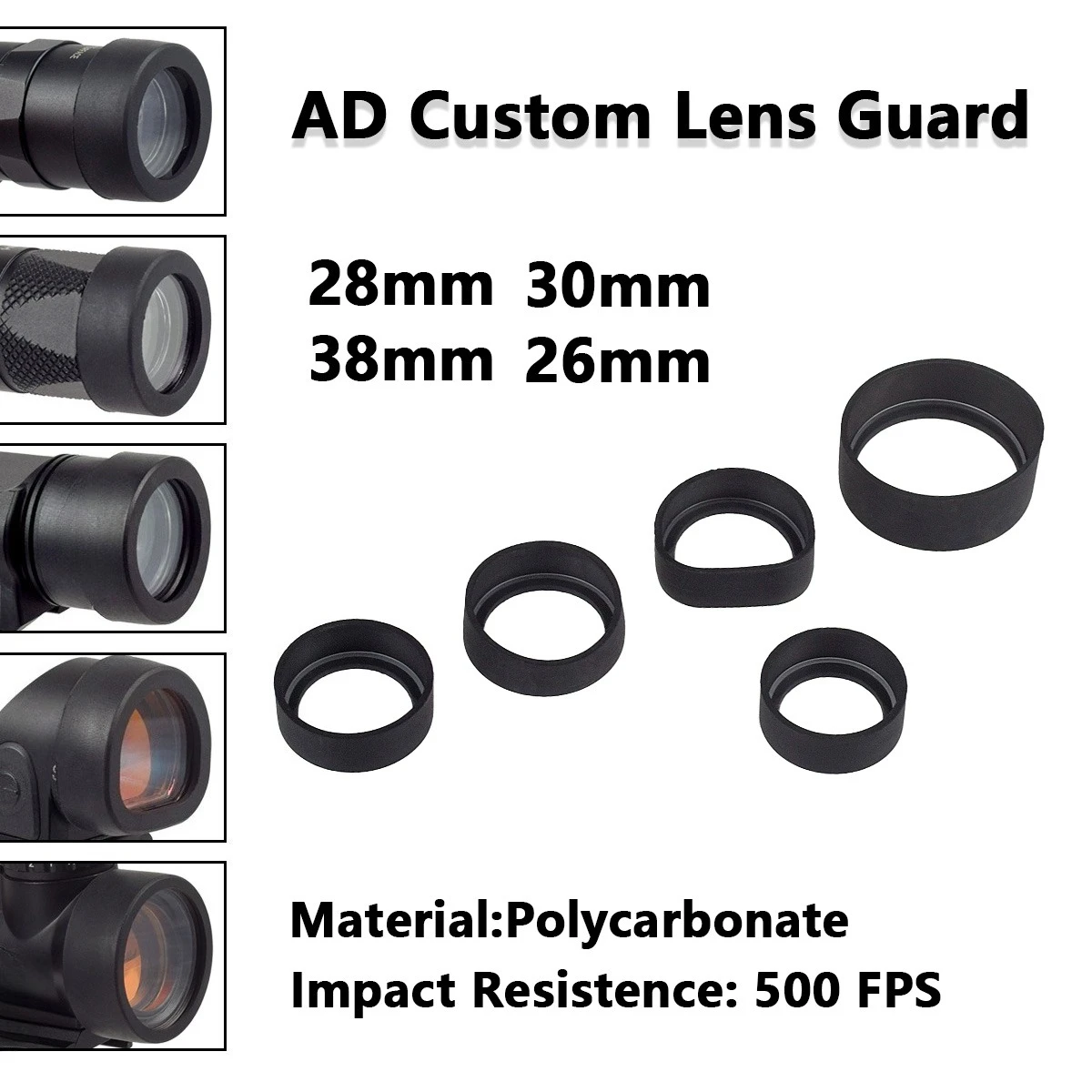 Protector de lente Surefire serie T01 – Compatible con M300 M600 X300 X300V - imagen 5