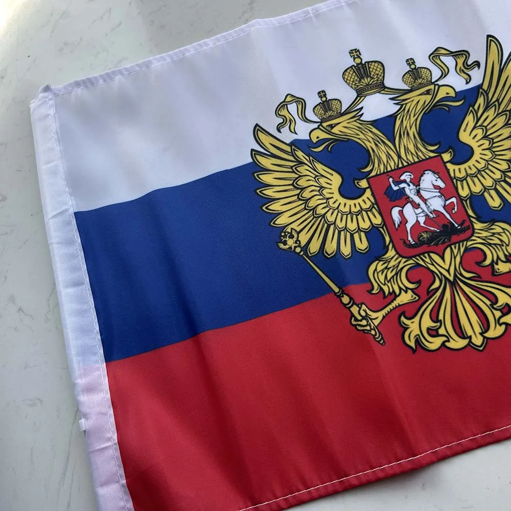 Bandera de coche presidencial rusa poliéster para ventana con mástil