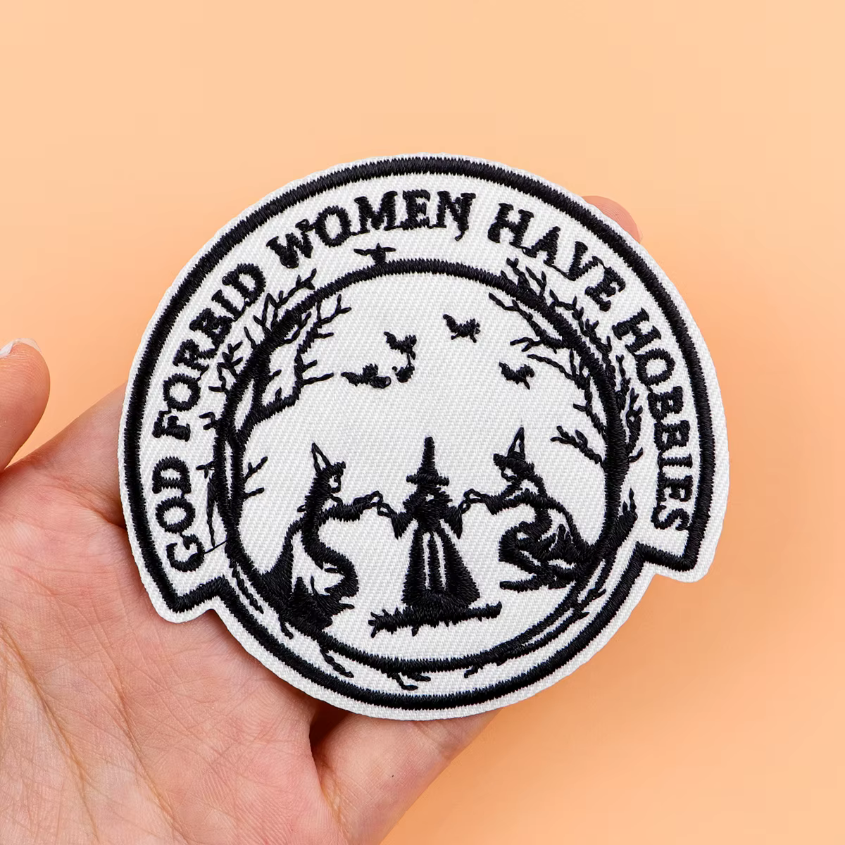 Parche bordado bruja para planchar – accesorio de ropa divertido - imagen 3
