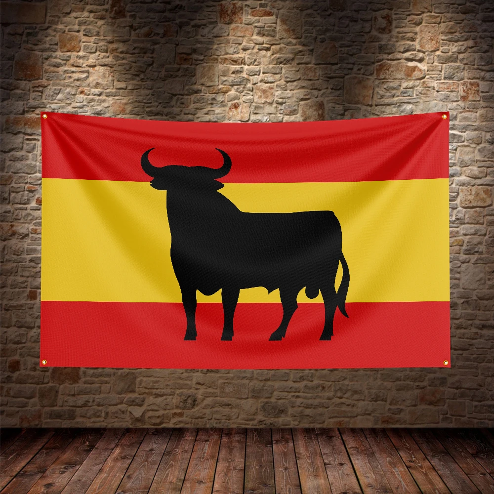 Bandera de España diseño toro para decoración interior exterior - imagen 4