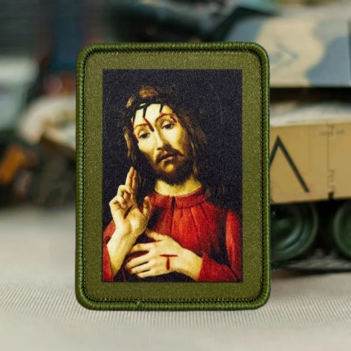 Parche táctico de fe con icono Jesucristo para velcro - imagen 5