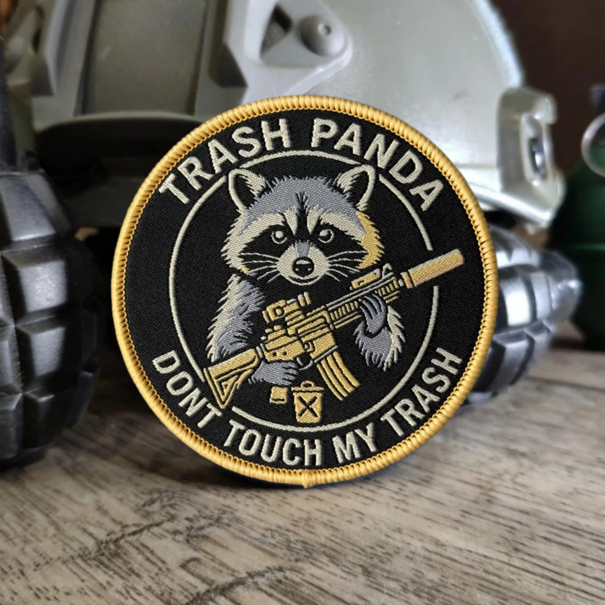 Trash Panda parche táctico con velcro bordado no tires basura - imagen 5
