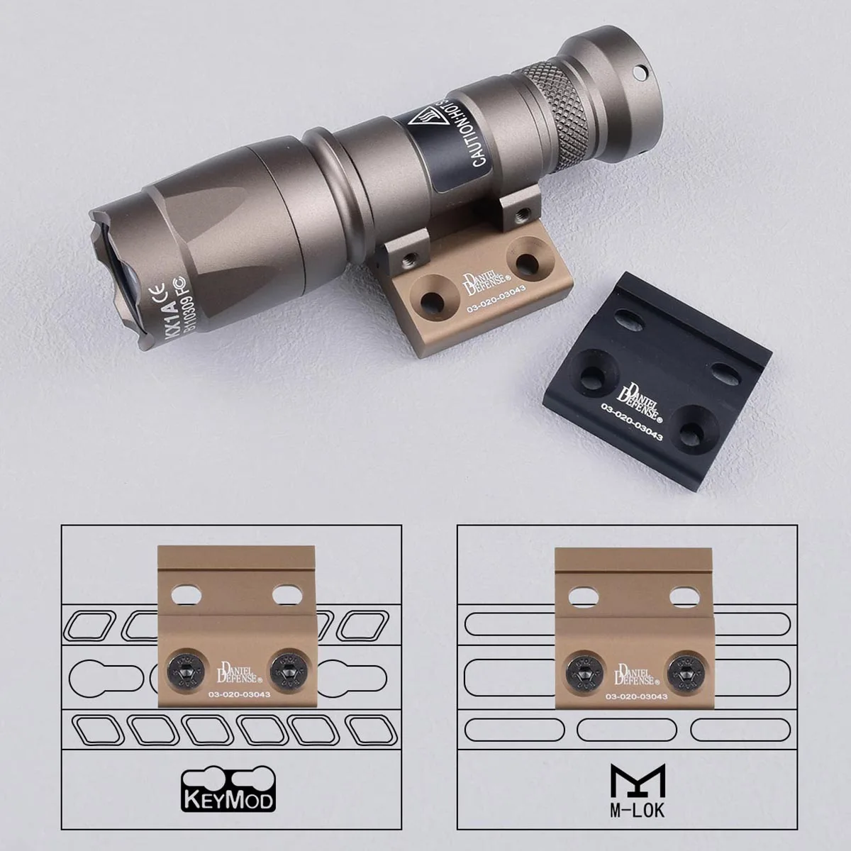 Daniel Defense montura offset ligera para riel KeyMod M-LOK - imagen 3