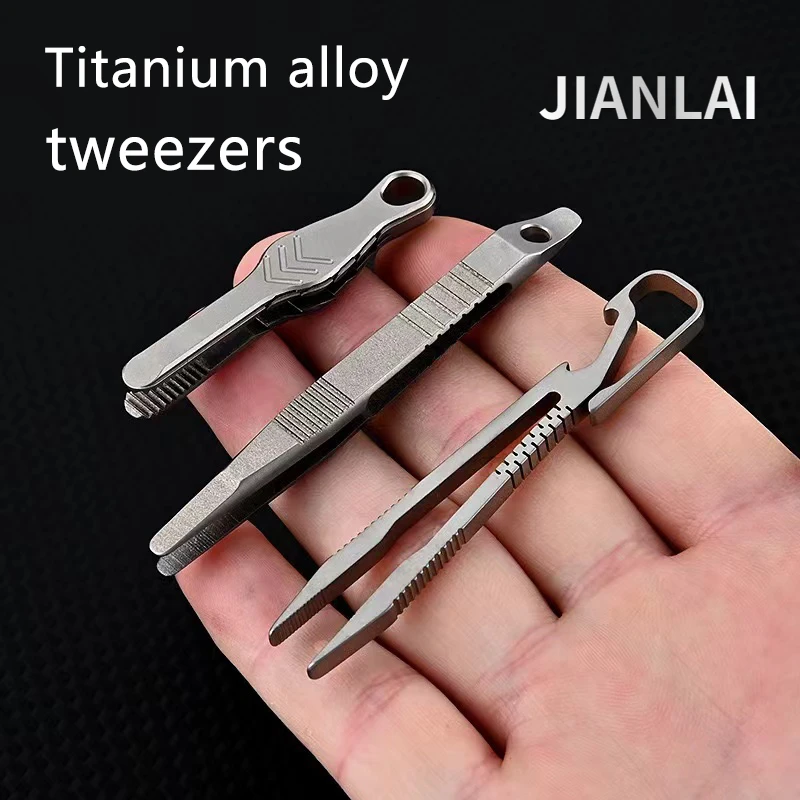 TC4 mini pinzas EDC de aleación titanio, clip de cabeza plana - imagen 4