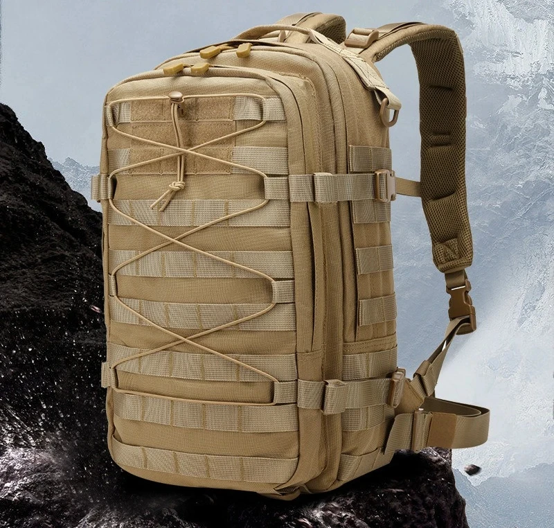 Detalle de la mochila táctica impermeable