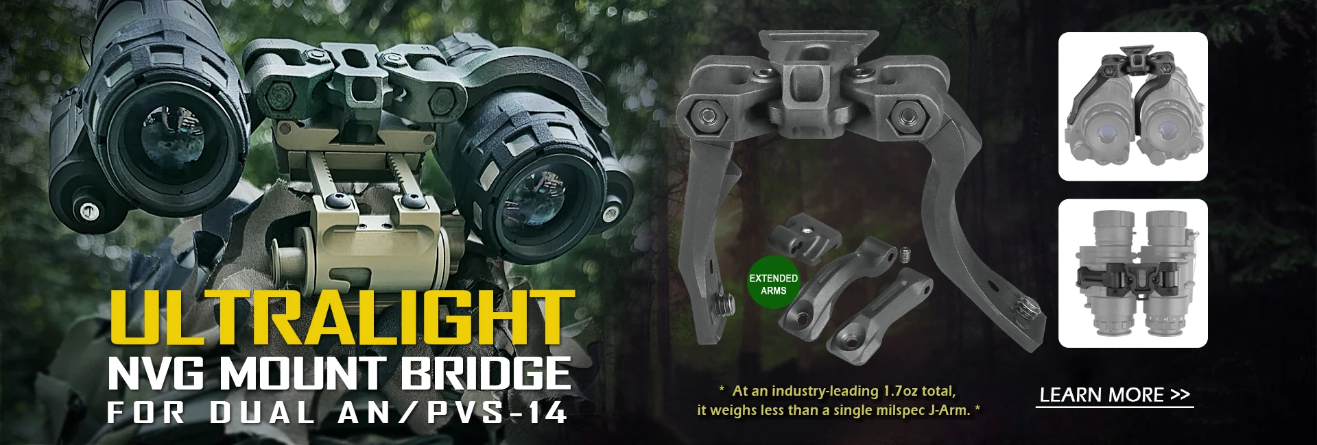 Soporte y brazo doble para NVG