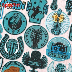 Parche termoadhesivo calaveras vaqueras del Oeste para jeans