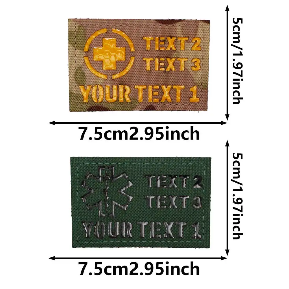 Parche identificación médica de emergencia reflectante láser con velcro - imagen 3