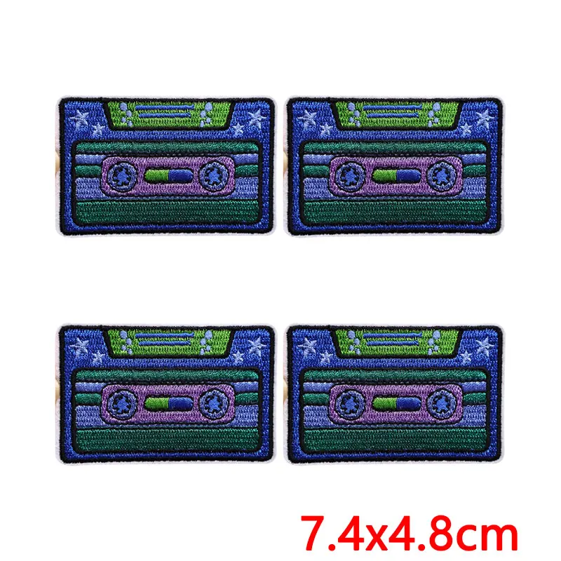 Parches bordados termoadhesivos cámara rosa y flores para coser - imagen 3