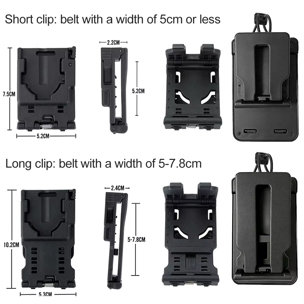 Funda MOLLE táctica para walkie talkie con clip liberación rápida - imagen 3
