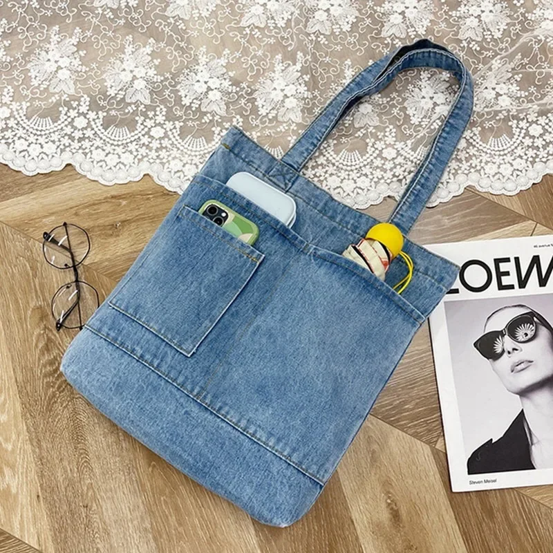 Bolso táctico de lona denim para mujer, bandolera casual resistente - imagen 4