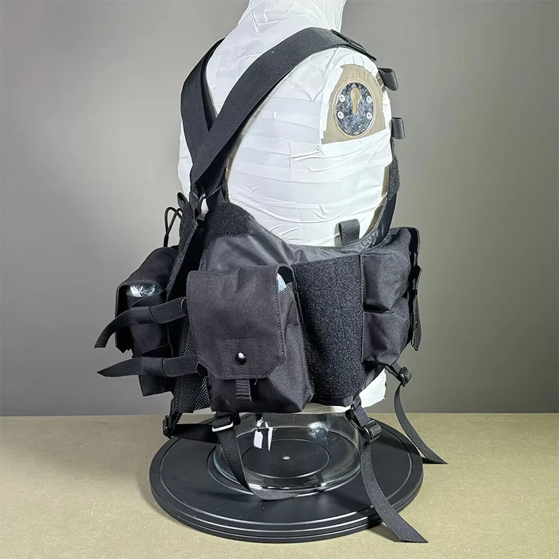 Chaleco táctico Airsoft ligero transpirable MOLLE multifunción CS - imagen 2