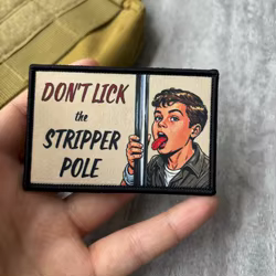 Parche táctico velcro humor vintage No lames el poste para airsoft