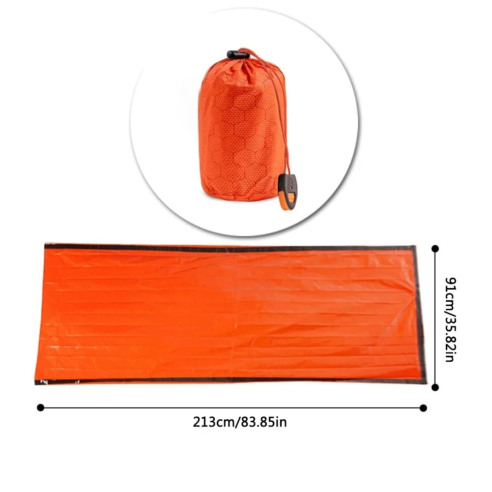 Manta térmica aluminizada supervivencia – Impermeable y viento para camping - imagen 3