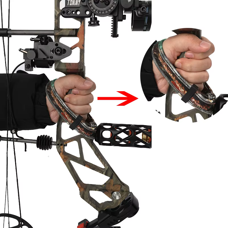 Sling de muñeca para arco compuesto neopreno ajustable trenzado caza - imagen 5