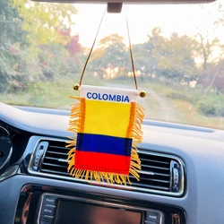 Mini bandera de coche Colombia poliéster para ventana