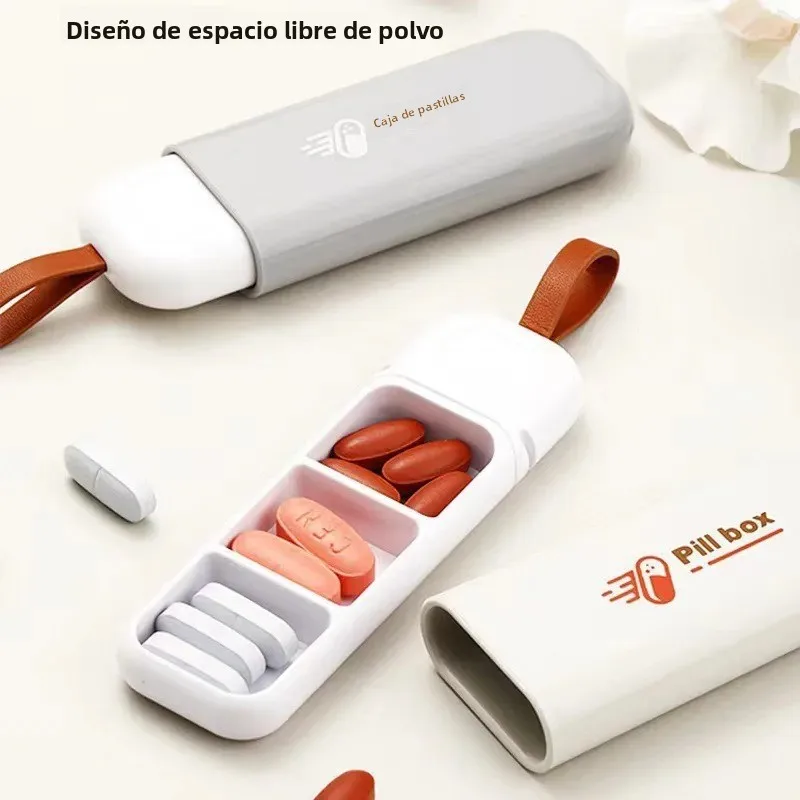 Pastillero portátil pequeño para pastillas de un día