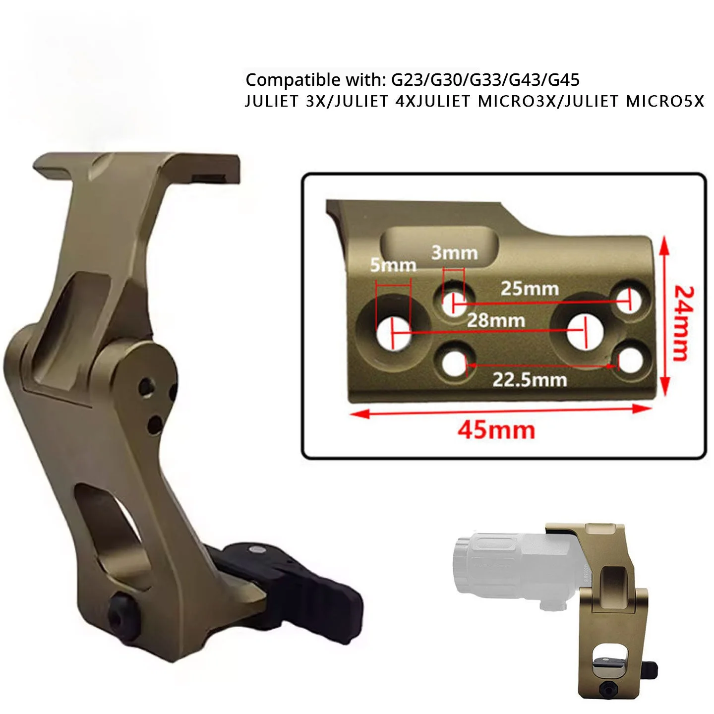 Riser mount para configuración óptica