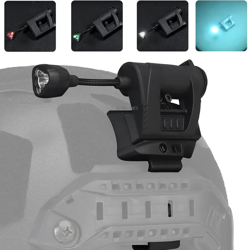 Linterna táctica casco recargable con láser IR y luz roja/verde - imagen 2