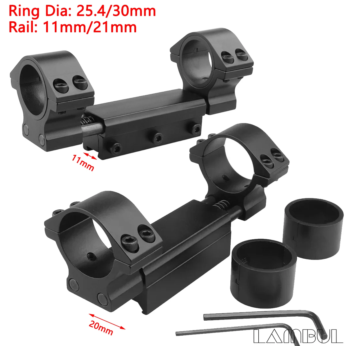 Montura de anillo doble y perfil alto/bajo en acabado negro mate
