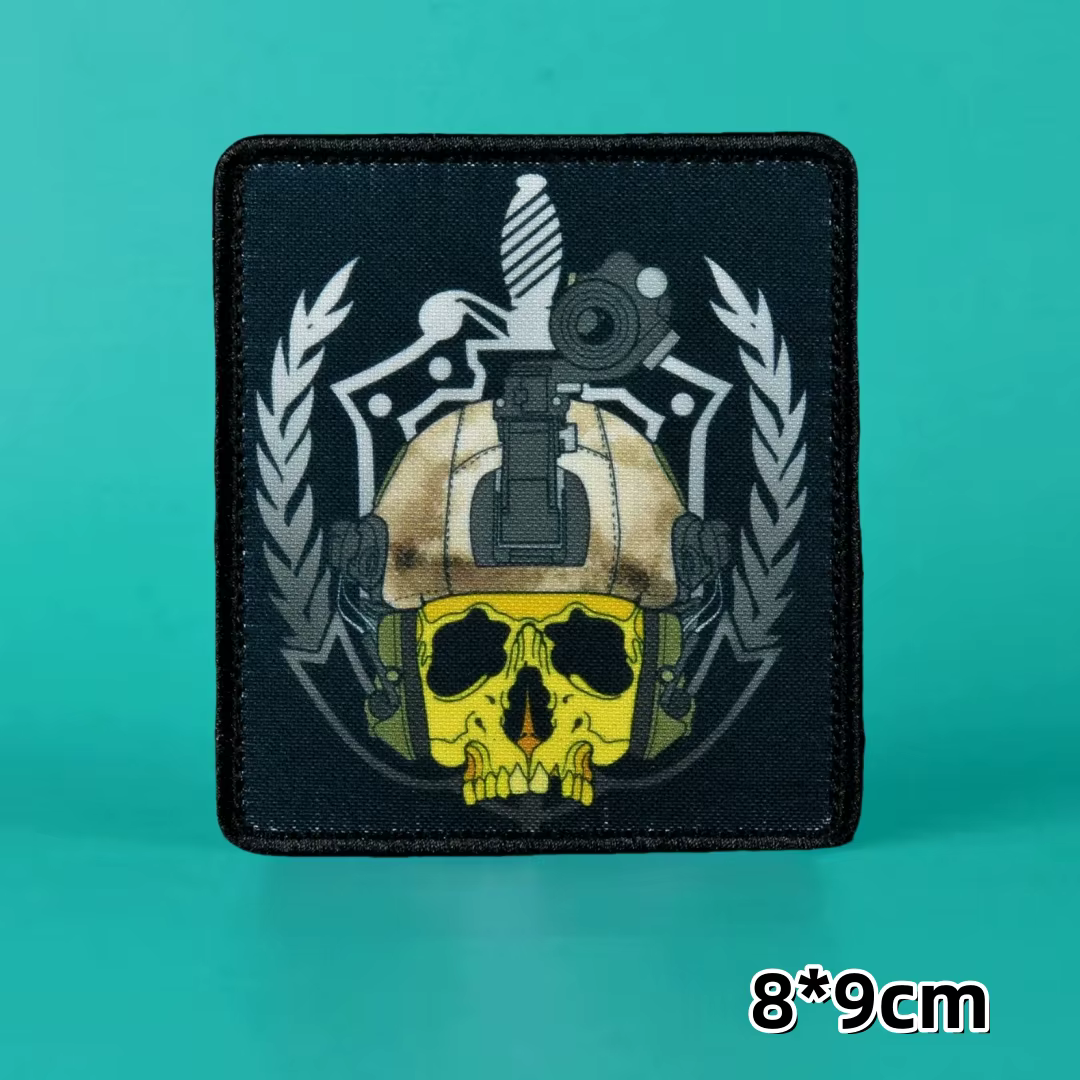 Parche táctico chevron calavera ranger rusa – Adhesivo para mochilas o ropa - imagen 3