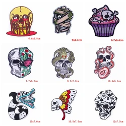 Parche Prajna calavera punk – bordado termoadhesivo
