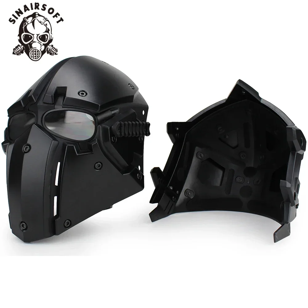 Casco táctico con máscara integrada para airsoft y paintball - imagen 4