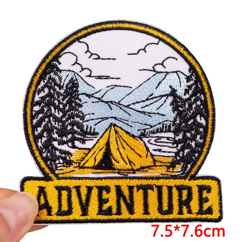 Parche bordado para acampada en montaña – termoadhesivo para ropa - imagen 4