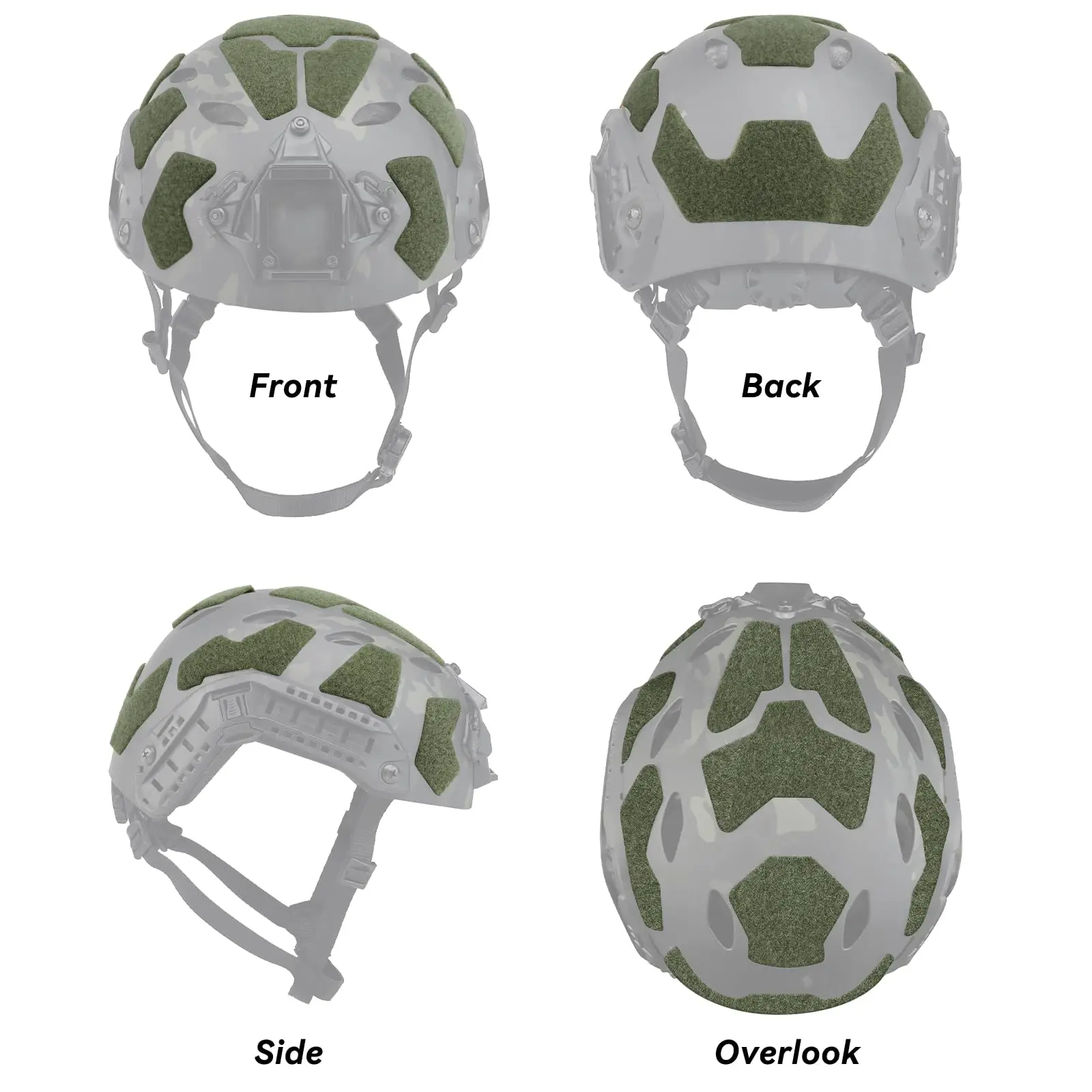 Parches velcro adhesivos para casco táctico Airsoft – 11 uds - imagen 3