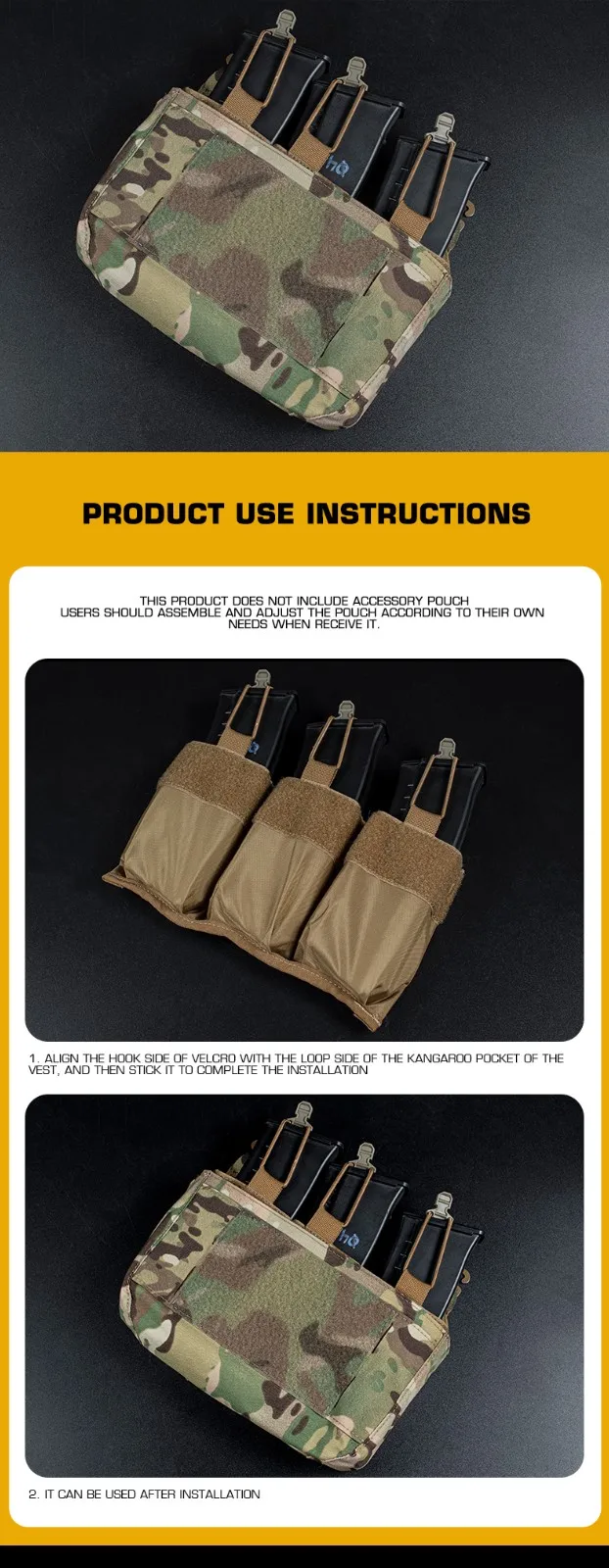 Bolsa triple DOPE colocada en equipo