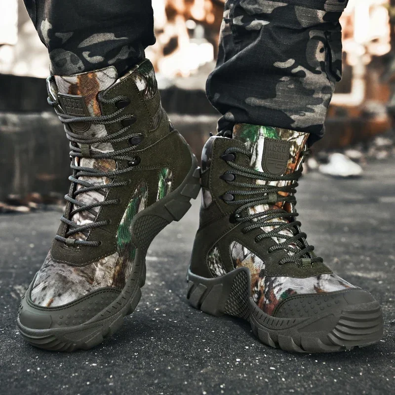 Botas tácticas de combate camuflaje – Outdoor militar todoterreno - imagen 5