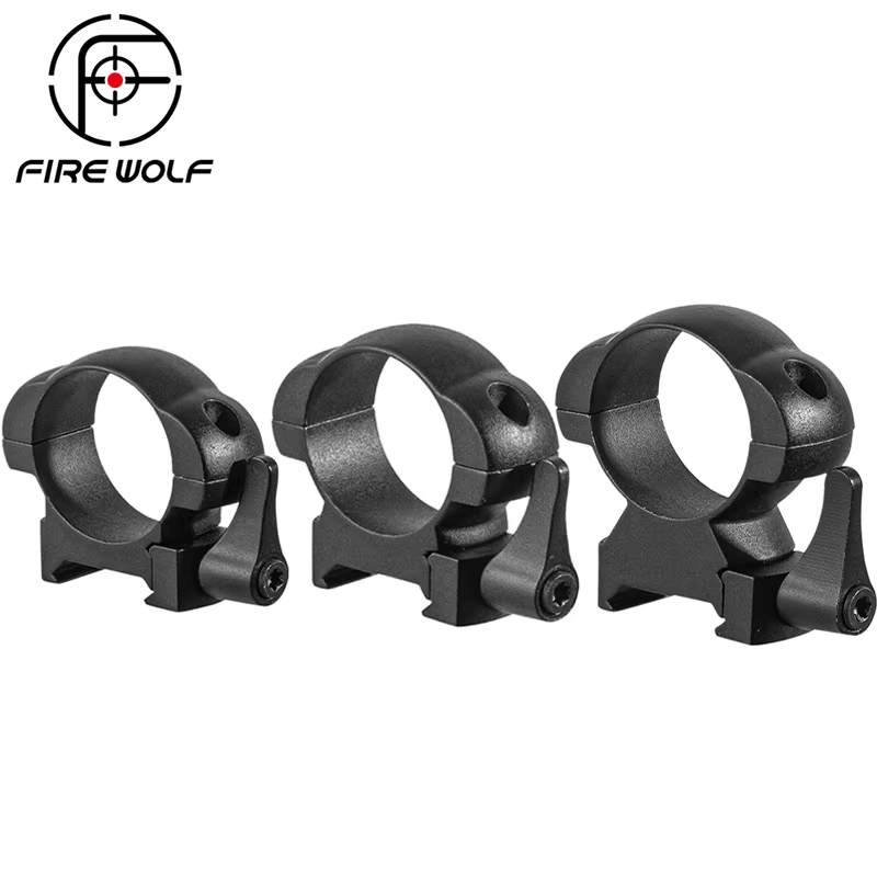 FIRE WOLF anillos montaje rifle 30mm liberación rápida riel 20mm - imagen 3