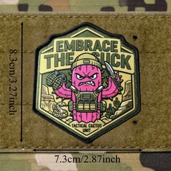 Cactus Soldier Parche bordado táctico con gancho y bucle