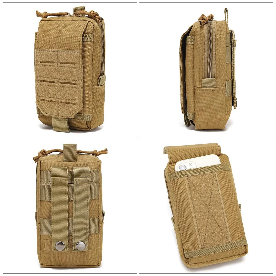 Funda táctica MOLLE para teléfono EDC con sujeción a cinturón - imagen 5