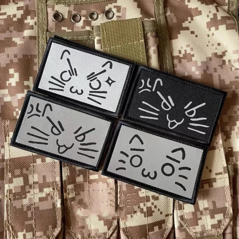 Parche táctico reflectante gato – Para mochilas y equipamiento