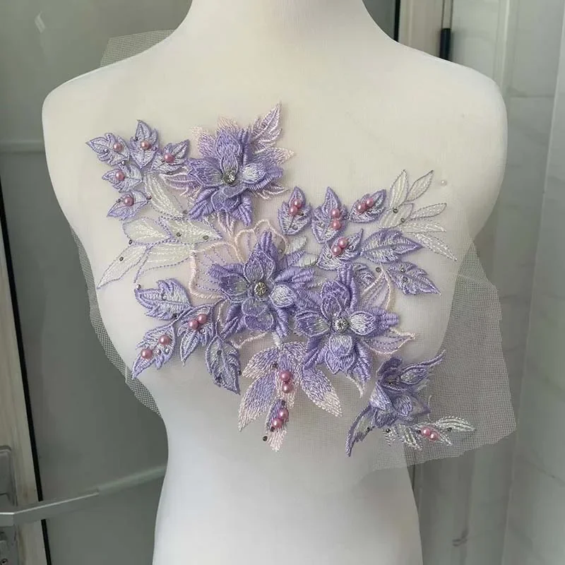 Parche táctico floral bordado con strass para uniformes MOLLE