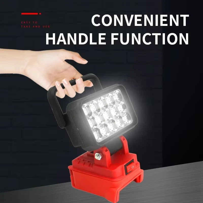 Linterna LED táctica inalámbrica compatible Makita Dewalt Milwaukee - imagen 4